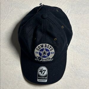 NWT ‘47 NFL Dallas Cowboys Strap On Hat OS Navy Blue